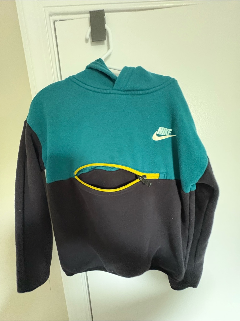 Nike Teal Hoodie with Yellow Trim